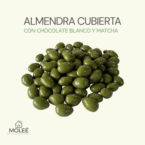 Almendra Cubierta Con Chocolate Blanco Y Matcha