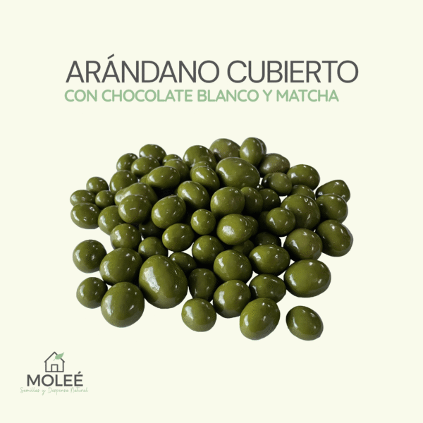 Arándano Cubierto Con Chocolate Blanco Y Matcha