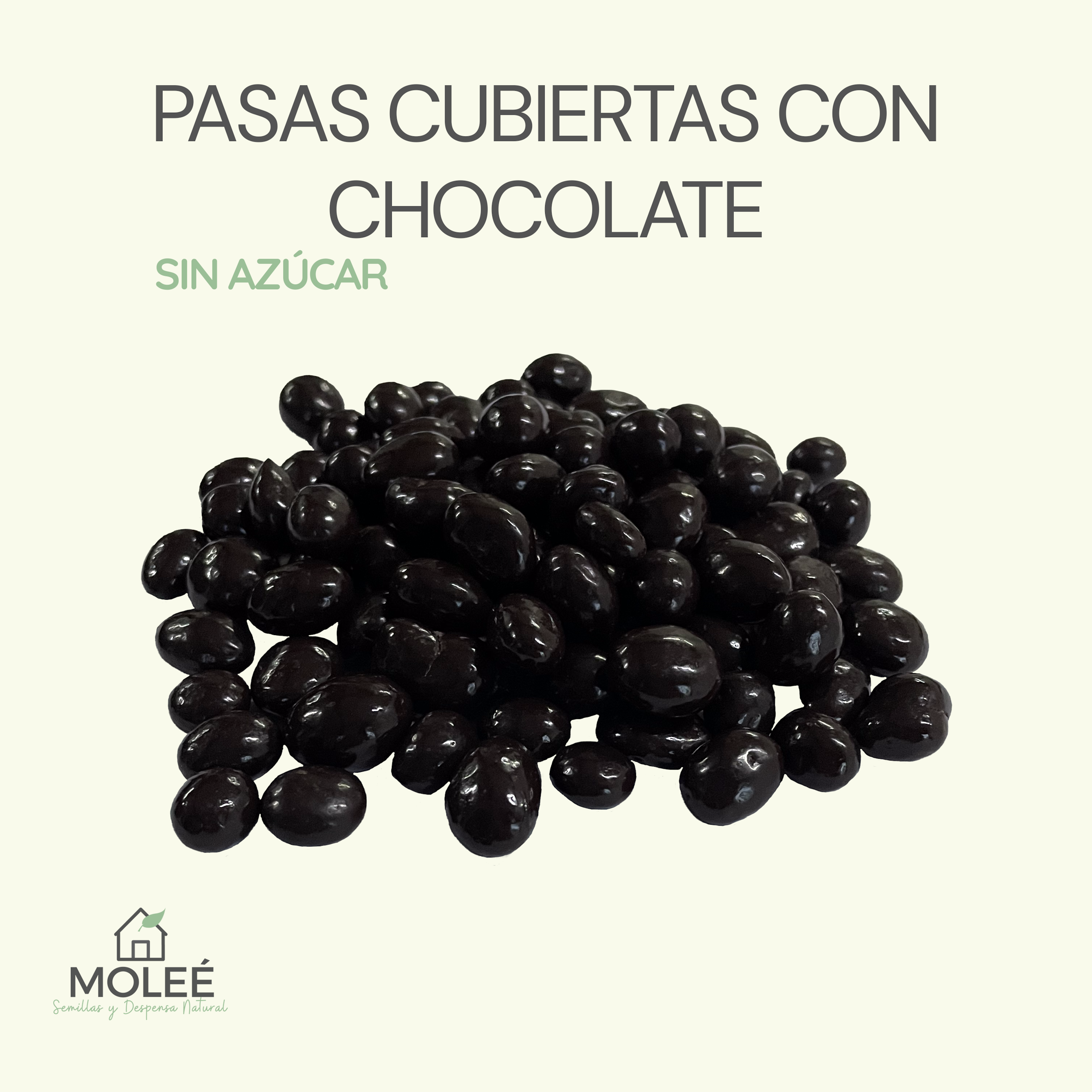 Pasas Cubiertas Con Chocolate Sin Azúcar